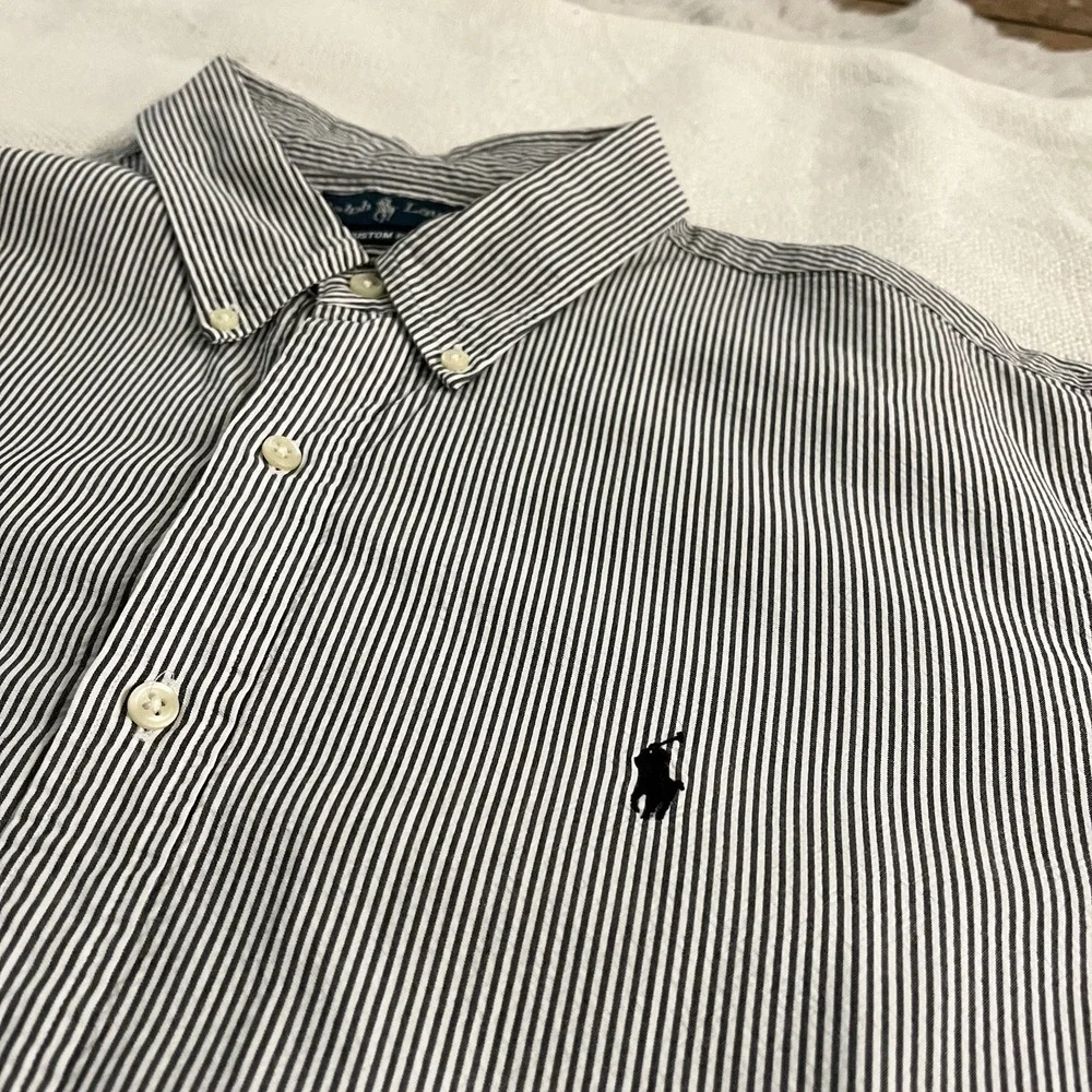 Polo Ralph Lauren Men's Striped‎ Cotton Button-Down Shirt Pony Logo XXL